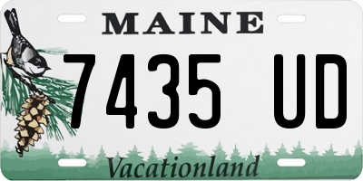 ME license plate 7435UD