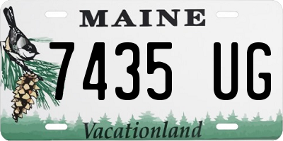 ME license plate 7435UG