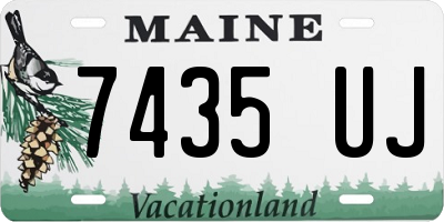 ME license plate 7435UJ