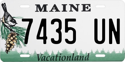 ME license plate 7435UN