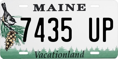 ME license plate 7435UP
