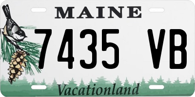 ME license plate 7435VB
