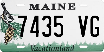 ME license plate 7435VG