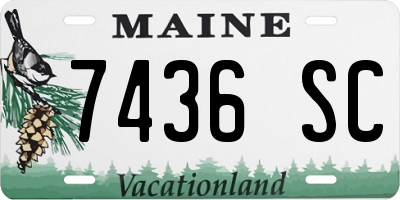 ME license plate 7436SC