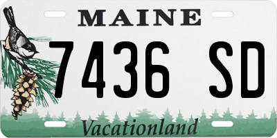 ME license plate 7436SD