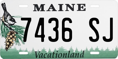 ME license plate 7436SJ