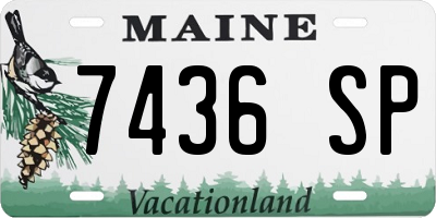 ME license plate 7436SP