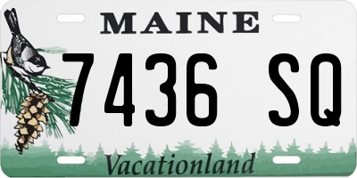 ME license plate 7436SQ