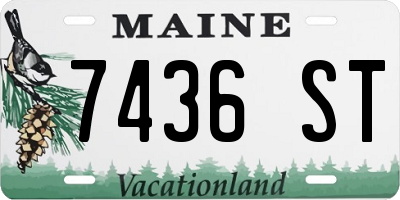ME license plate 7436ST