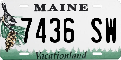 ME license plate 7436SW
