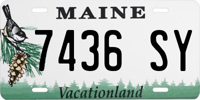 ME license plate 7436SY
