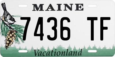 ME license plate 7436TF
