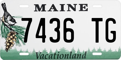 ME license plate 7436TG