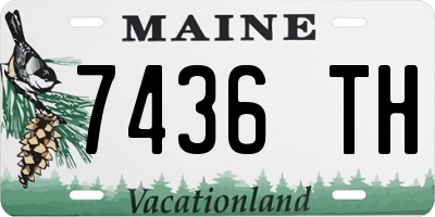 ME license plate 7436TH