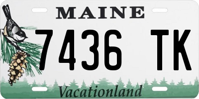ME license plate 7436TK