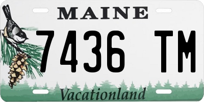 ME license plate 7436TM