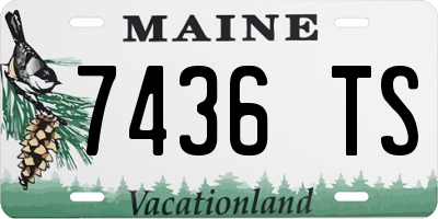 ME license plate 7436TS