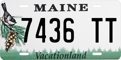 ME license plate 7436TT