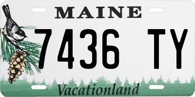 ME license plate 7436TY