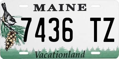 ME license plate 7436TZ