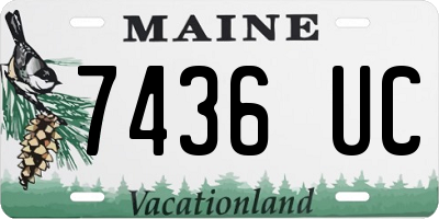ME license plate 7436UC