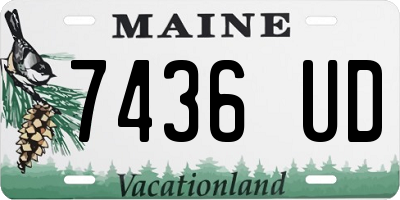 ME license plate 7436UD