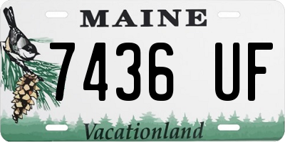 ME license plate 7436UF