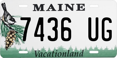 ME license plate 7436UG