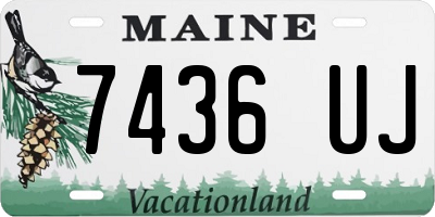 ME license plate 7436UJ