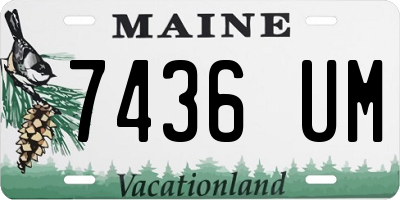 ME license plate 7436UM