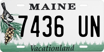 ME license plate 7436UN