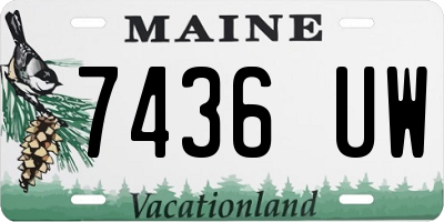 ME license plate 7436UW