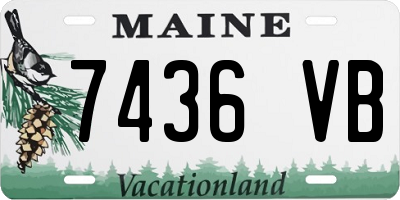 ME license plate 7436VB