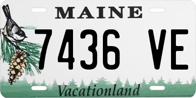 ME license plate 7436VE