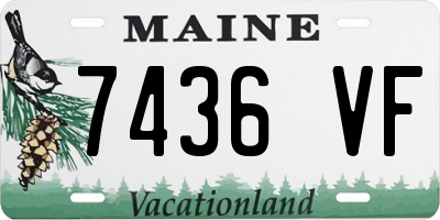 ME license plate 7436VF