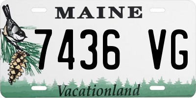 ME license plate 7436VG