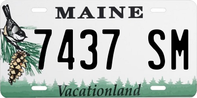 ME license plate 7437SM