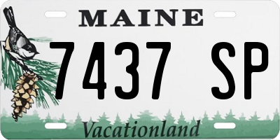 ME license plate 7437SP