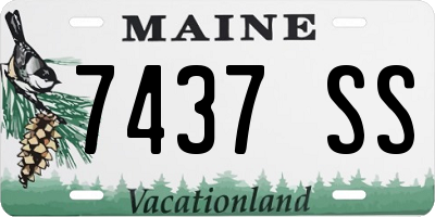 ME license plate 7437SS