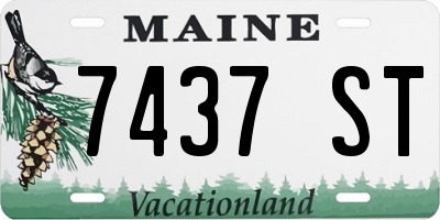 ME license plate 7437ST