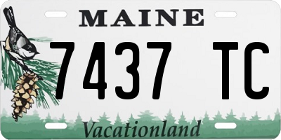 ME license plate 7437TC