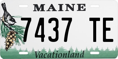ME license plate 7437TE