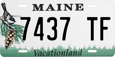 ME license plate 7437TF