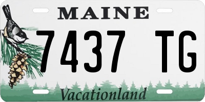 ME license plate 7437TG