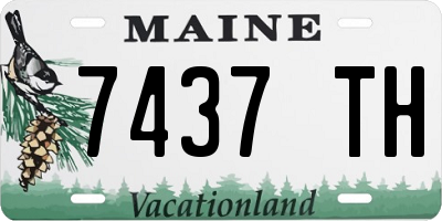 ME license plate 7437TH