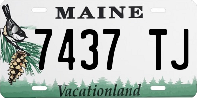 ME license plate 7437TJ