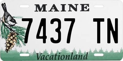 ME license plate 7437TN