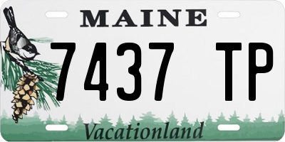 ME license plate 7437TP