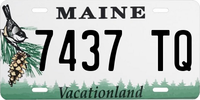 ME license plate 7437TQ