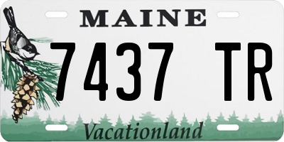 ME license plate 7437TR